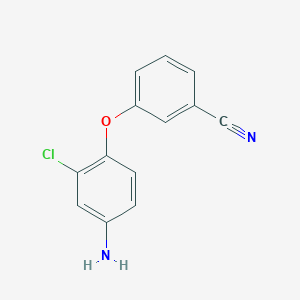 molecular formula C13H9ClN2O B8367848 3-(4-Amino-2-chlorophenoxy)benzonitrile 