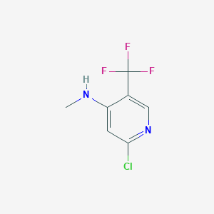 molecular formula C7H6ClF3N2 B8367854 4-Pyridinamine, 2-chloro-N-methyl-5-(trifluoromethyl)- 