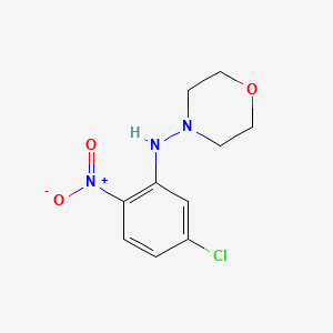 molecular formula C10H12ClN3O3 B8367874 4-Chloro-2-[(morpholin-4-yl)amino]-1-nitrobenzene 