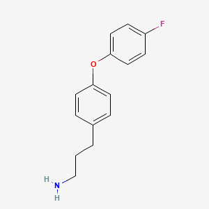 molecular formula C15H16FNO B8367911 3-[4-(4-Fluoro-phenoxy)phenyl]-propylamine CAS No. 877151-54-7