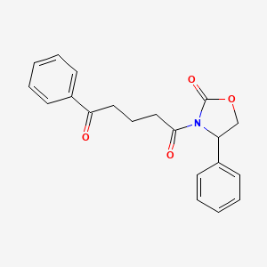 molecular formula C20H19NO4 B8367975 1-(2-Oxo-4-phenyloxazolidin-3-yl)-5-phenylpentane-1,5-dione 