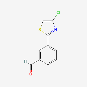 molecular formula C10H6ClNOS B8367992 3-(4-Chlorothiazol-2-yl)benzaldehyde 