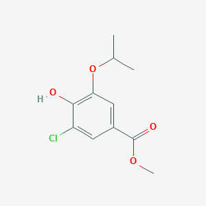 molecular formula C11H13ClO4 B8368026 Methyl 3-chloro-4-hydroxy-5-isopropoxybenzoate 