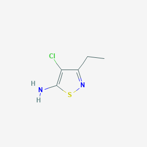 molecular formula C5H7ClN2S B8368043 5-Amino-4-chloro-3-ethylisothiazole 