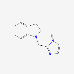 molecular formula C12H13N3 B8368053 1-(1H-Imidazol-2-ylmethyl)-2,3-dihydro-1H-indole 
