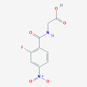 molecular formula C9H7FN2O5 B8368054 2-(2-Fluoro-4-nitrobenzamido)acetic acid 