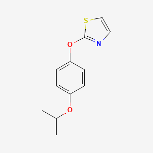molecular formula C12H13NO2S B8368106 2-(4-Isopropoxyphenoxy)-1,3-thiazole 