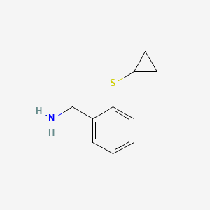 molecular formula C10H13NS B8368113 (2-Cyclopropylsulfanylphenyl)methanamine 