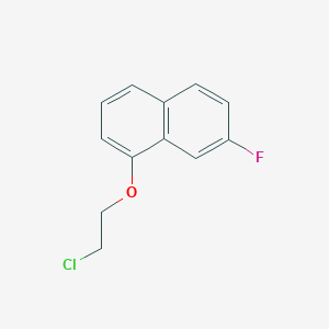 molecular formula C12H10ClFO B8368120 1-(2-Chloroethoxy)-7-fluoronaphthalene 