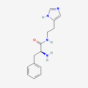 molecular formula C14H18N4O B8368133 N-(Phenylalanyl)histamine 