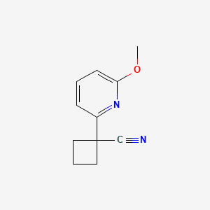 molecular formula C11H12N2O B8368138 1-(6-Methoxypyridin-2-yl)cyclobutanecarbonitrile 