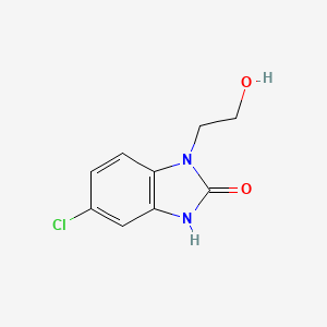 molecular formula C9H9ClN2O2 B8368176 5-chloro-1-(2-hydroxyethyl)-1,3-dihydro-2H-benzimidazol-2-one 