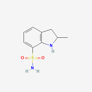 molecular formula C9H12N2O2S B8368190 2,3-dihydro-2-methyl-1H-indole-7-sulfonamide 