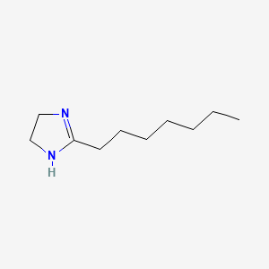 molecular formula C10H20N2 B8368194 2-Imidazoline, 2-heptyl- CAS No. 22811-14-9