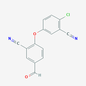 molecular formula C15H7ClN2O2 B8368216 2-Chloro-5-(2-cyano-4-formylphenoxy)benzonitrile 