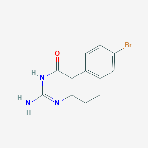 molecular formula C12H10BrN3O B8368226 3-amino-8-bromo-5,6-dihydrobenzo[f]quinazolin-1(2H)-one 