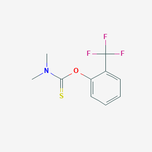 molecular formula C10H10F3NOS B8368240 O-2-trifluoromethylphenyl dimethylthiocarbamate 