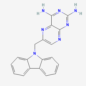 molecular formula C19H15N7 B8368247 6-(Carbazol-9-ylmethyl)pteridine-2,4-diamine 