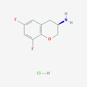 molecular formula C9H10ClF2NO B8368251 (R)-6,8-difluorochroman-3-ylamine hydrochloride 