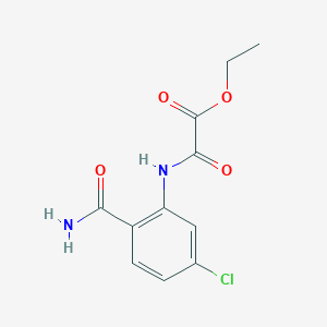 molecular formula C11H11ClN2O4 B8368258 Ethyl 2-(2-carbamoyl-5-chlorophenylamino)-2-oxoacetate 