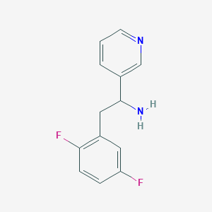 molecular formula C13H12F2N2 B8368272 2-(2,5-Difluoro-phenyl)-1-pyridin-3-yl-ethylamine 