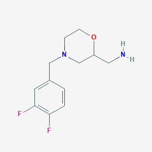 molecular formula C12H16F2N2O B8368283 1-[4-(3,4-Difluorobenzyl)morpholin-2-yl]methanamine 