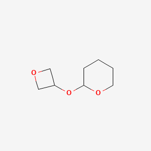 molecular formula C8H14O3 B8368304 3-Tetrahydropyranyloxyoxetane 