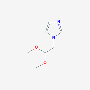 molecular formula C7H12N2O2 B8368355 (1-Imidazolyl)acetaldehyde dimethylacetal 