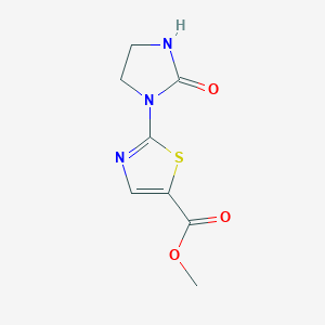molecular formula C8H9N3O3S B8368376 Methyl 2-(2-oxoimidazolidin-1-yl)thiazole-5-carboxylate 