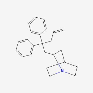 molecular formula C24H29N B8368381 2-(2,2-Diphenyl-4-pentenyl)quinuclidine CAS No. 68676-98-2