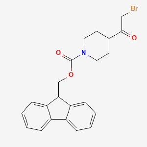 molecular formula C22H22BrNO3 B8368403 (9H-fluoren-9-yl)methyl 4-(bromoacetyl)piperidine-1-carboxylate 