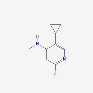 molecular formula C9H11ClN2 B8368417 2-chloro-5-cyclopropyl-N-methylpyridin-4-amine 