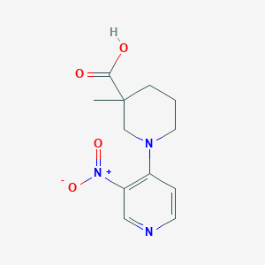 molecular formula C12H15N3O4 B8368418 3-Methyl-(3-nitropyridin-4-yl)piperidine-3-carboxylic acid 