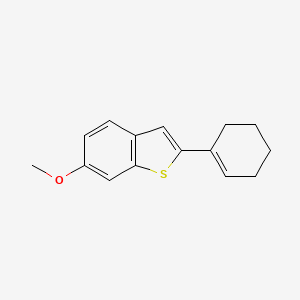 molecular formula C15H16OS B8368432 6-Methoxy-2-(1-cyclohexenyl)benzo[b]thiophene 