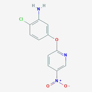 2-Chloro-5-[(5-nitropyridin-2-yl)oxy]aniline