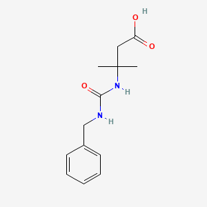 molecular formula C13H18N2O3 B8368450 3-(3-Benzylureido)-3-methylbutanoic acid 