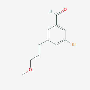 molecular formula C11H13BrO2 B8368497 3-Bromo-5-(3-methoxypropyl)benzaldehyde 