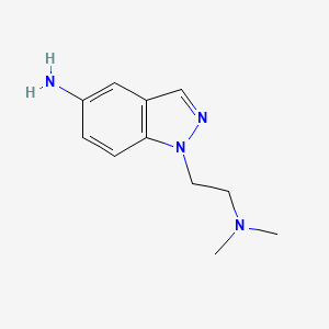 molecular formula C11H16N4 B8368502 1-(2-dimethylamino-ethyl)-1H-indazol-5-ylamine 