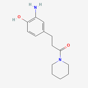 molecular formula C14H20N2O2 B8368521 N-[3-(4-Hydroxy-3-aminophenyl)propionyl]piperidine 