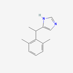 molecular formula C13H16N2 B8368525 4-[(alpha-Methyl)-2,6-dimethylbenzyl]imidazole 