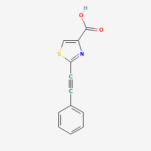 molecular formula C12H7NO2S B8368534 2-Phenylethynyl-thiazole-4-carboxylic acid 
