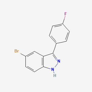 molecular formula C13H8BrFN2 B8368546 5-bromo-3-(4-fluorophenyl)-1H-indazole CAS No. 395101-27-6