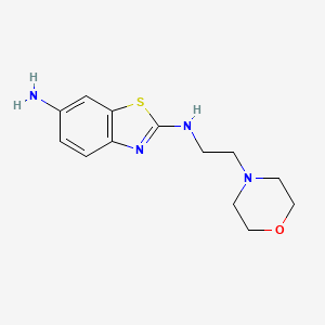 molecular formula C13H18N4OS B8368551 n2-(2-Morpholin-4-yl-ethyl)-benzothiazole-2,6-diamine 