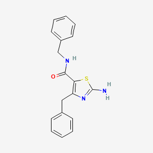 molecular formula C18H17N3OS B8368573 2-Amino-4-benzylthiazole-5-carboxylic Acid Benzylamide 