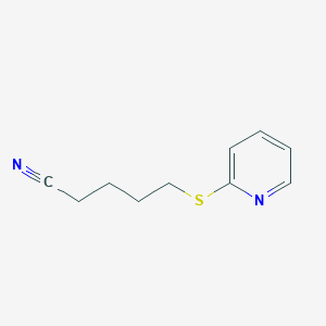 molecular formula C10H12N2S B8368584 5-(Pyridin-2-ylthio)valeronitrile 