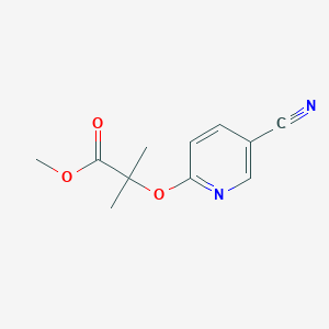 Methyl 2-methyl-2-(5-cyano-2-pyridyloxy)propionate