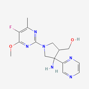 [4-Amino-1-(5-fluoro-4-methoxy-6-methyl-pyrimidin-2-yl)-4-pyrazin-2-yl-pyrrolidin-3-yl]methanol