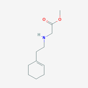 molecular formula C11H19NO2 B8368695 methyl 2-[N-(2-cyclohex-1-enyl)ethylamino]acetate 