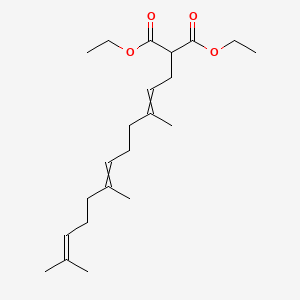 molecular formula C22H36O4 B8368707 Diethyl farnesylmalonate 