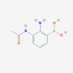 molecular formula C8H11BN2O3 B8368710 [3-(Acetylamino)-2-aminophenyl]boronic acid CAS No. 956580-14-6